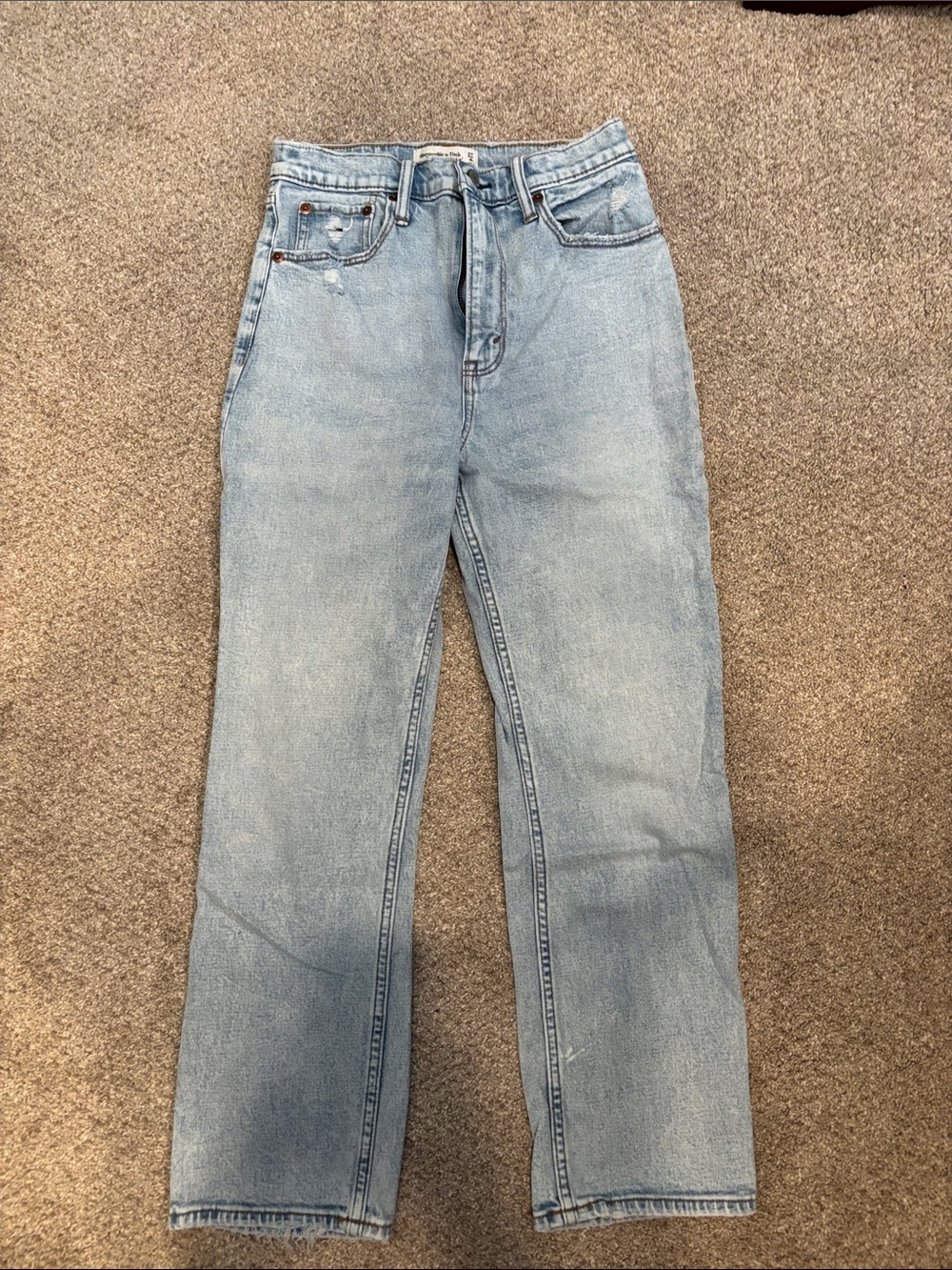 Abercrombie & Fitch Light Blue Straight Leg Jeans